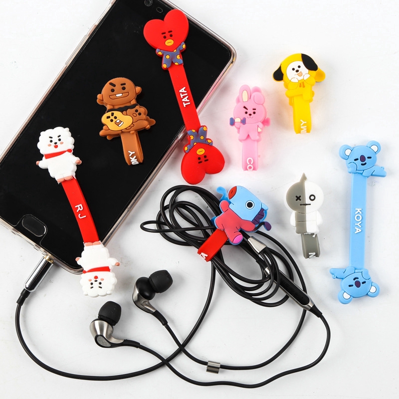 Cuộn Dây Quấn Tai Nghe In Hình bt21 Dễ Thương