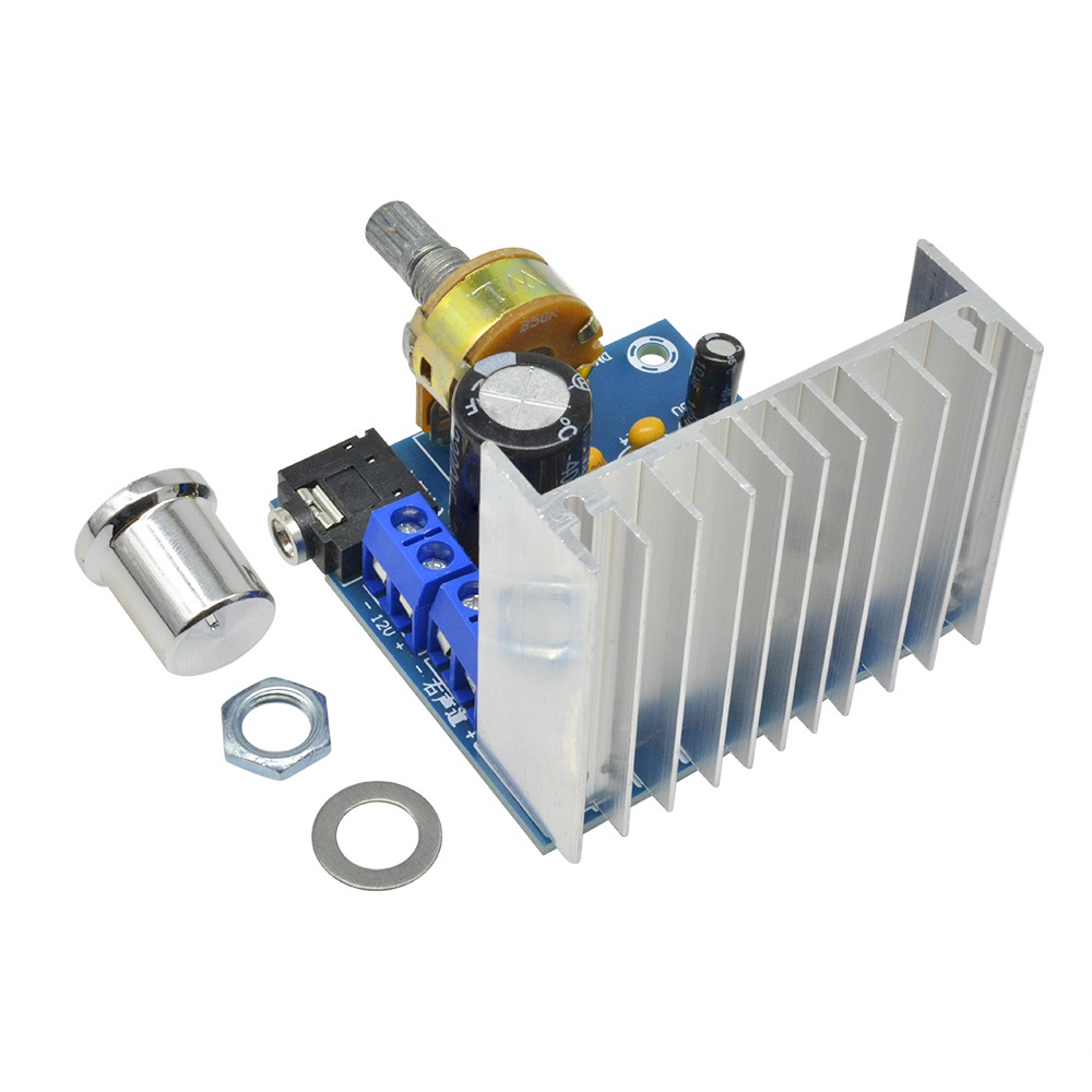 2 Bo mạch khuếch đại âm thanh kỹ thuật số ZIQQUCU AC/DC 12V TDA7297 15W