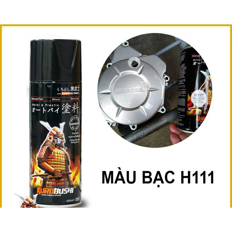 sơn samurai màu bạc sáng h111*