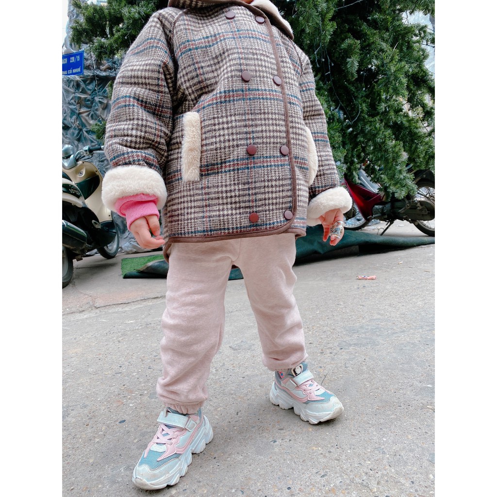 Quần Nỉ Ống Bom Bo Gấu For Kid [FREESHIP]  Jogger mini cạp chun dáng thụng cho bé trai và bé gái Ulzzang SIÊU HOT