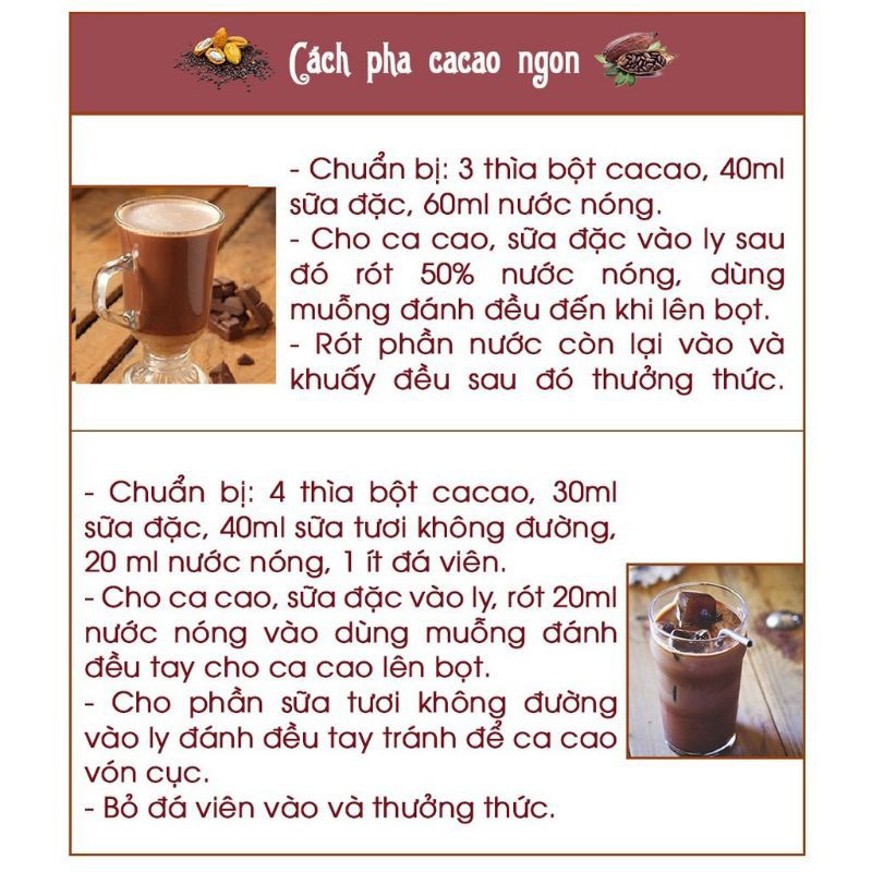 500gr BỘT CACAO nguyên chất 100% | BigBuy360 - bigbuy360.vn