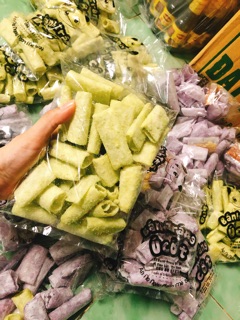 Bánh tráng cuộn matcha