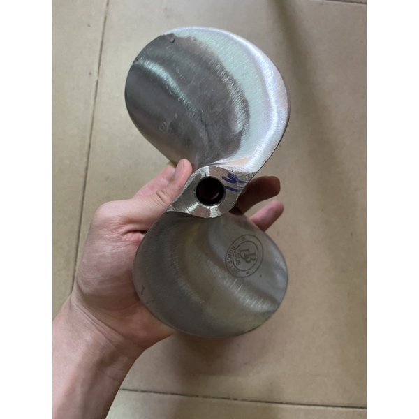 Chân vịt inox máy 3t63 chân vịt 2 cánh inox 304 lỗ ren 16mm, 18mm 3 máy piston 63mm
