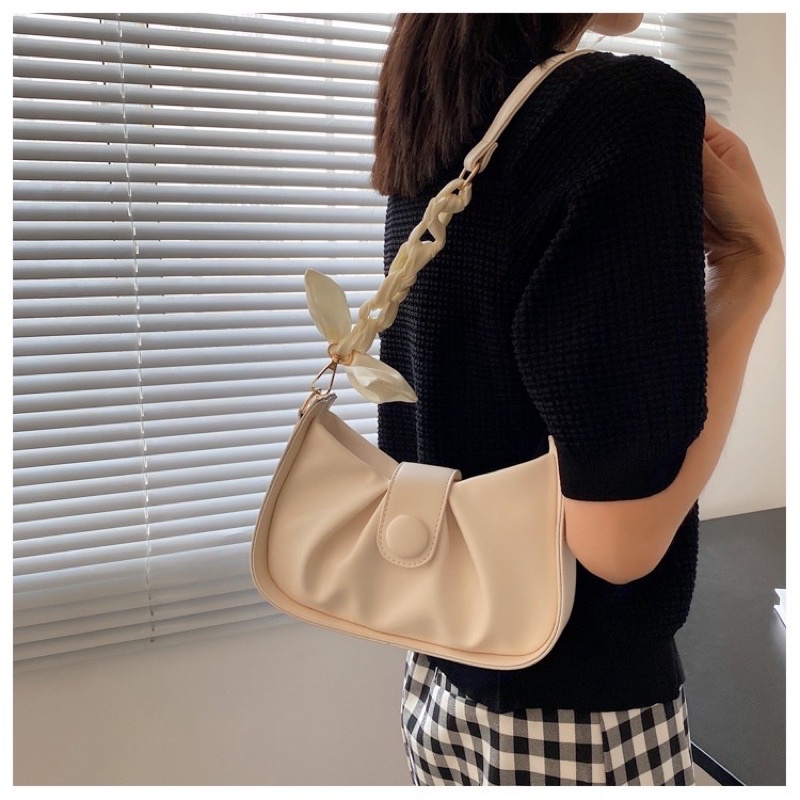 Túi xách nữ đẹp đeo chéo kẹp nách nữ đeo vai phối nơ da pu phong cách hàn quốc đi chơi thời trang giá rẻ