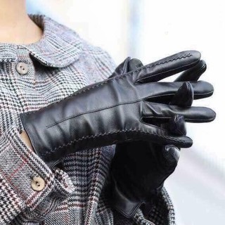 Găng tay nữ da cừu thật lót lông - hàng Nga - Bảo hành 5 năm