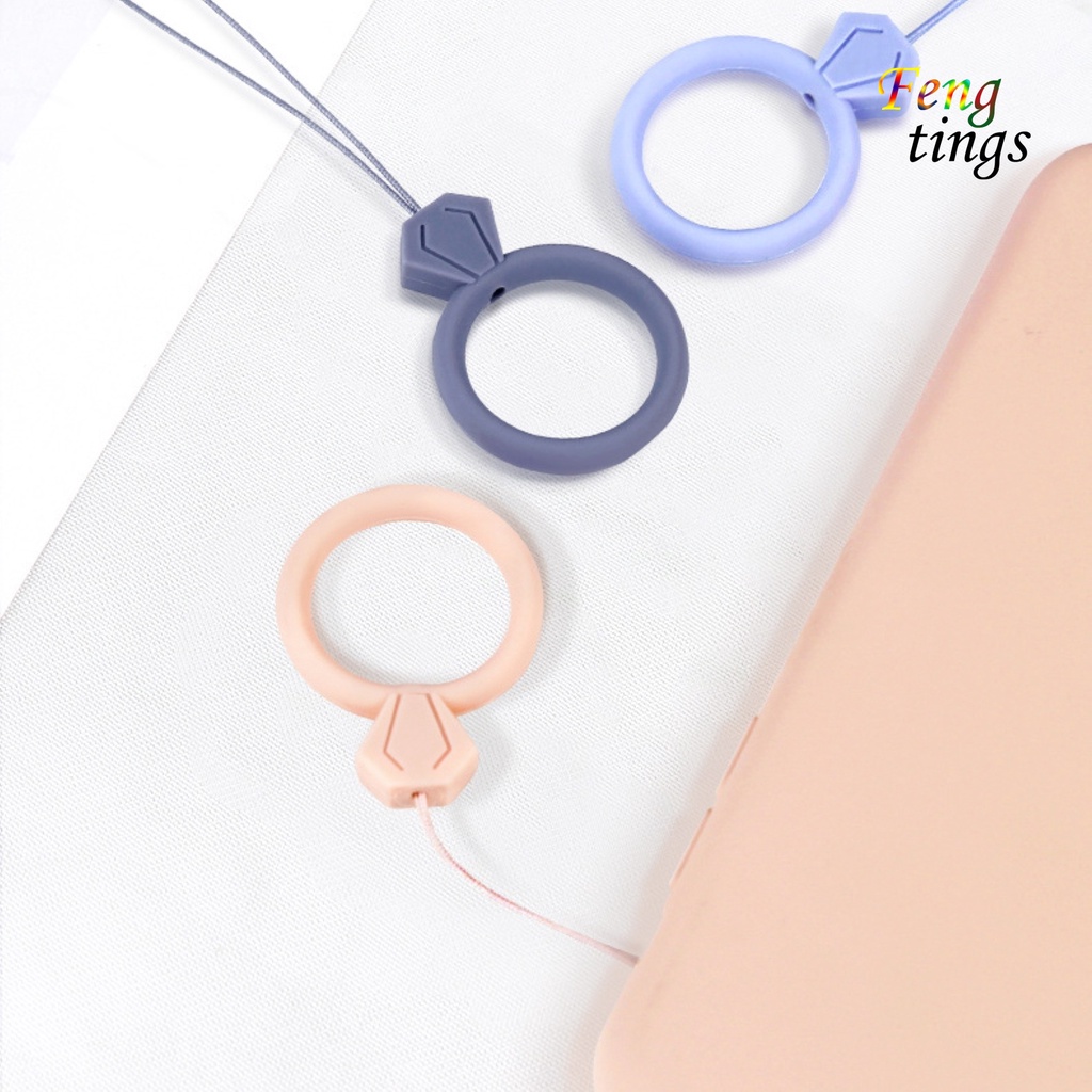 Set 2 Dây Đeo Điện Thoại Bằng Silicon Họa Tiết Hoạt Hình Dễ Thương