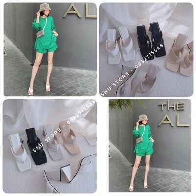 GUỐC NỮ THỜI TRANG SANG TRỌNG SHU STORE - GUỐC GÓT XÉO KẸP NGÓN QUAI BẢN TO