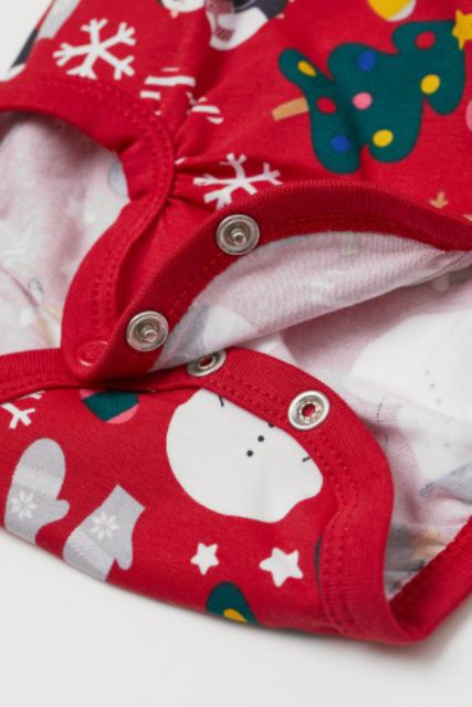 Set 3 chi tiết body noel đỏ kèm mũ noel H&M authentic 💯