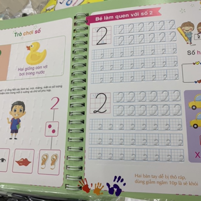 Bộ 2 quyển vở tập tô luyện viết chữ đẹp và luyện vẽ tự xóa thông minh kèm bút