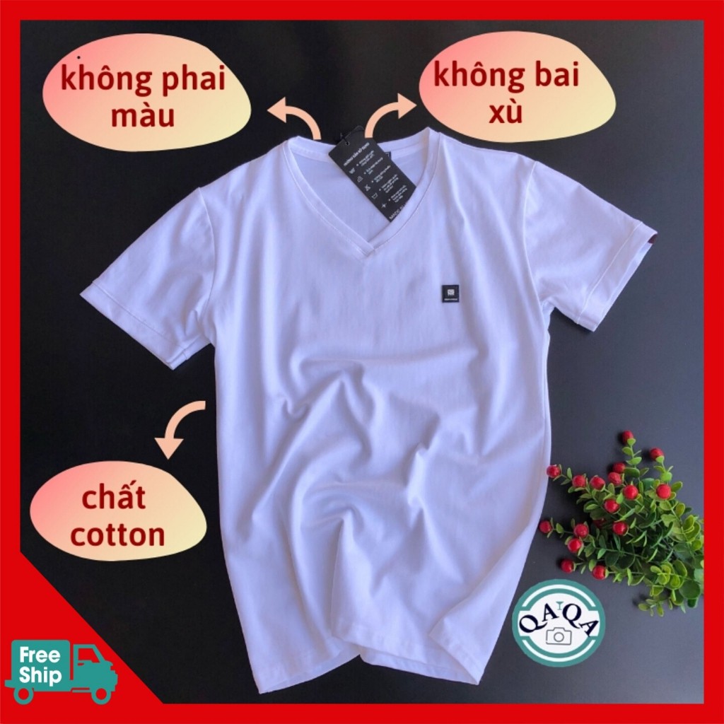 Thanh lý áo thun nam ♥️ FREESHIP♥️ Áo ngắn tay không cổ chất cotton Hà Nội