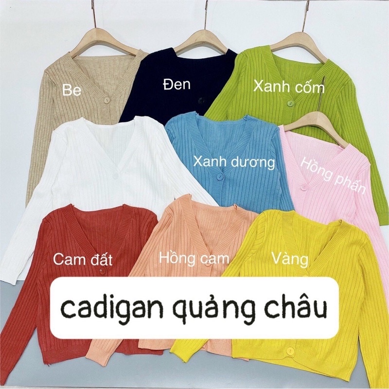 Áo khoác len dài tay 3 cúc, Cardigan 3 khuy dài tay chất len tăm