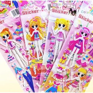 Combo 4 bộ hình dán 3D nổi cho bé trai gái