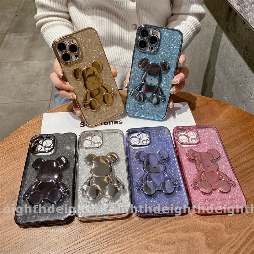 Ốp Điện Thoại Mềm Họa Tiết Gấu Cho iPhone 13 12 11 Pro Max XS Max XR X 8 7 6s 6 Plus