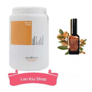 Combo Hấp Tóc Fanola Nutri Care 1500ml Phục Hồi Tóc Hư Tổn và Tinh dầu dưỡng tóc Macadamia Nut Oil 50ml