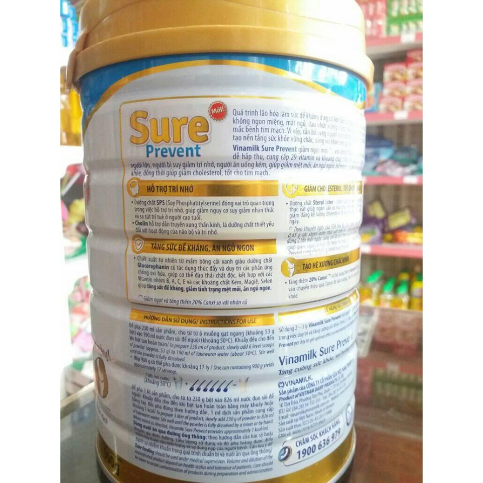 Sữa SURE PREVENT 400G - 900G cho người già, người bệnh cần phục hồi