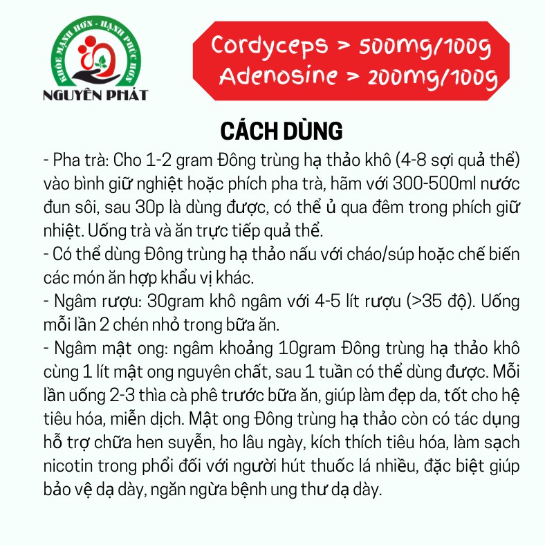 ĐÔNG TRÙNG HẠ THẢO NGUYÊN PHÁT hàm lượng adenosine, cordycepin ~ hàng tự nhiên Na Húc Tây Tạng | BigBuy360 - bigbuy360.vn