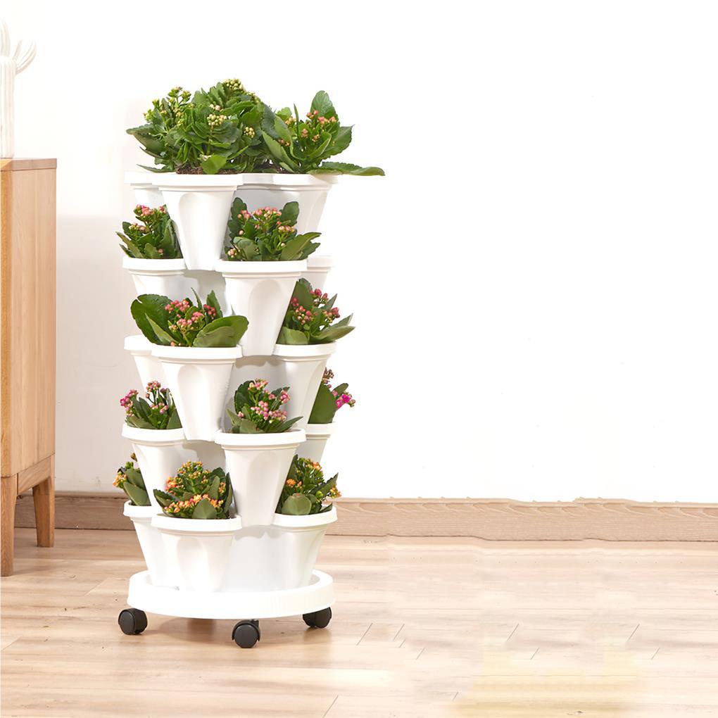[Choo] Chậu Nhựa Trồng Cây Bốn Lỗ Thoát Nước Đơn Giản Đa Năng