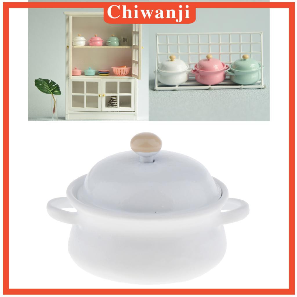 Mô Hình Nồi Nấu Súp Mini Tỉ Lệ 1: 12 Dùng Trang Trí Nhà Búp Bê