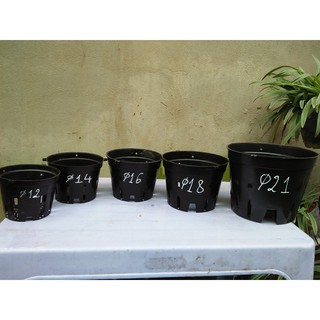 Chậu nhựa đen phi 18 cm trồng lan