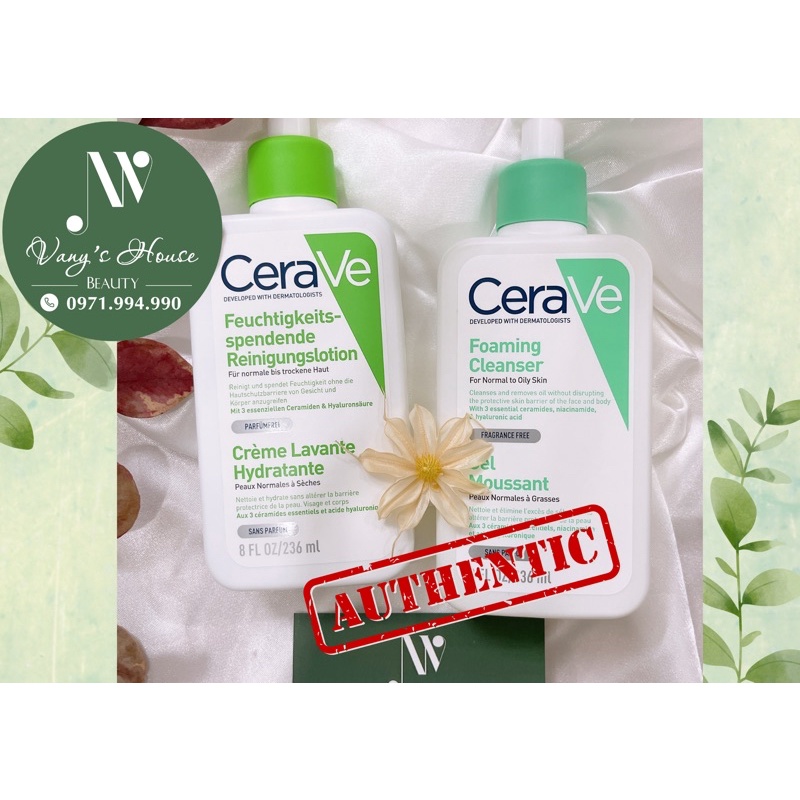 [Chính Hãng]  Sữa rửa mặt Cerave da dầu, da khô