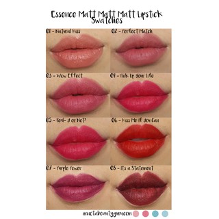 SON LÌ ESSENCE MATT MATT MATT 02. 04. 05. 06. 07- HÀNG ĐỨC