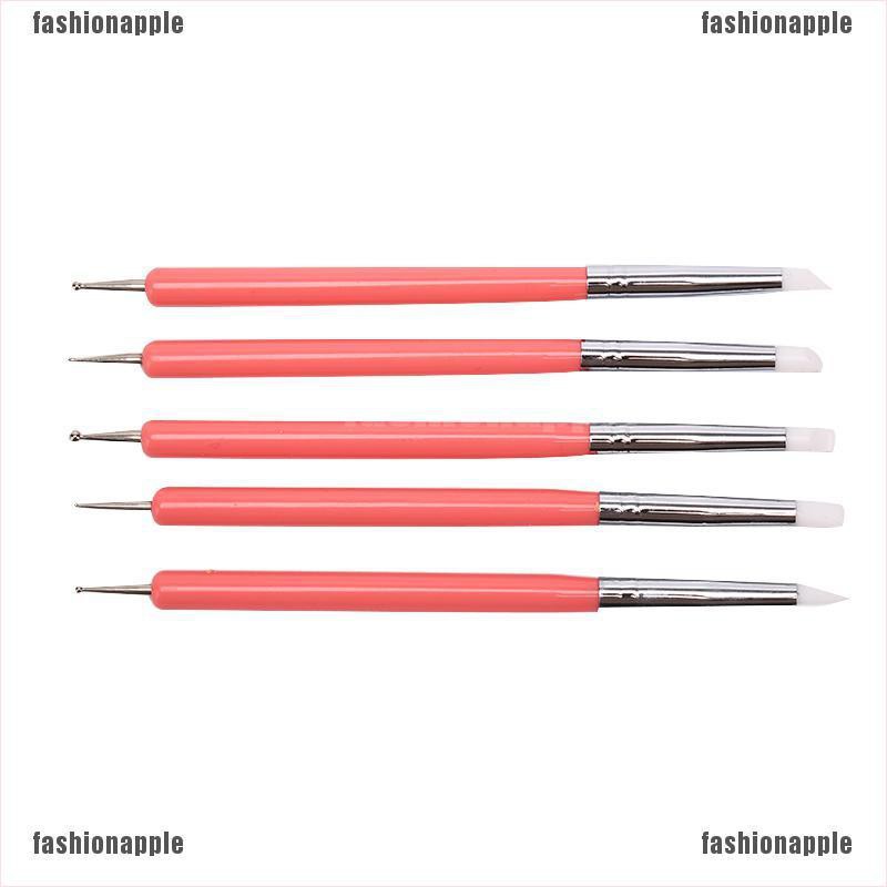 Set 5 bút điêu khắc tạo hình đất sét/trang trí móng nghệ thuật thiết kế 2 đầu tiện dụng