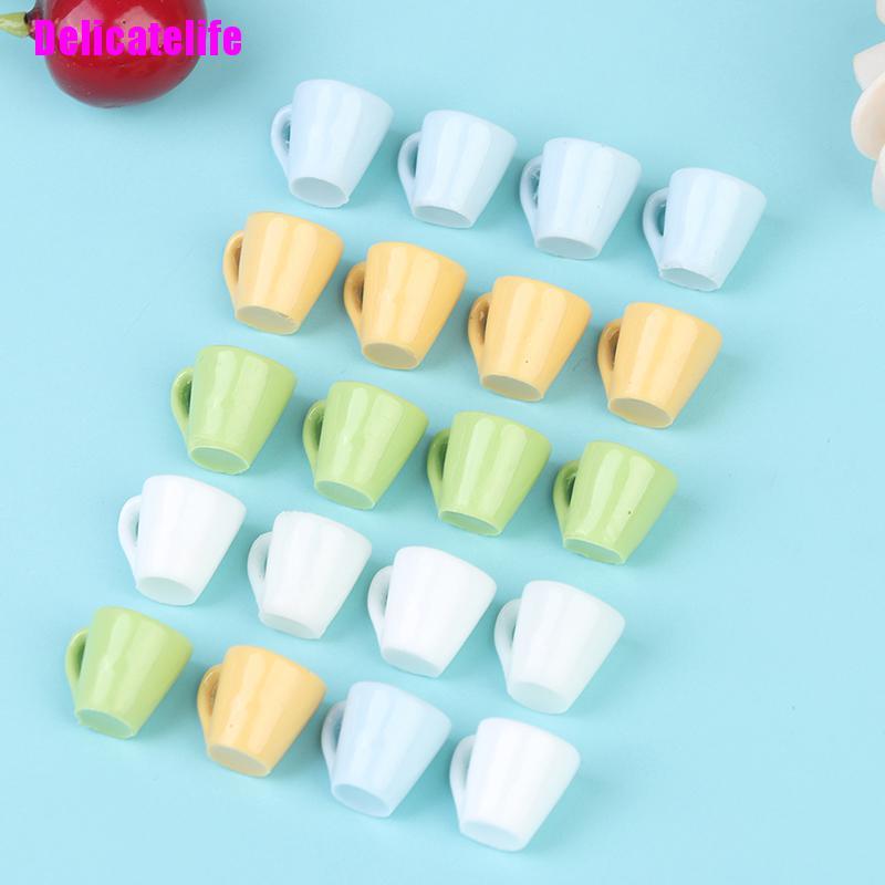 Bộ 4 Ly Nước Mini Màu Sắc Ngọt Ngào Phong Cách Nhật Bản Dùng Làm Phụ Kiện Chụp Ảnh Cho Nhà Búp Bê