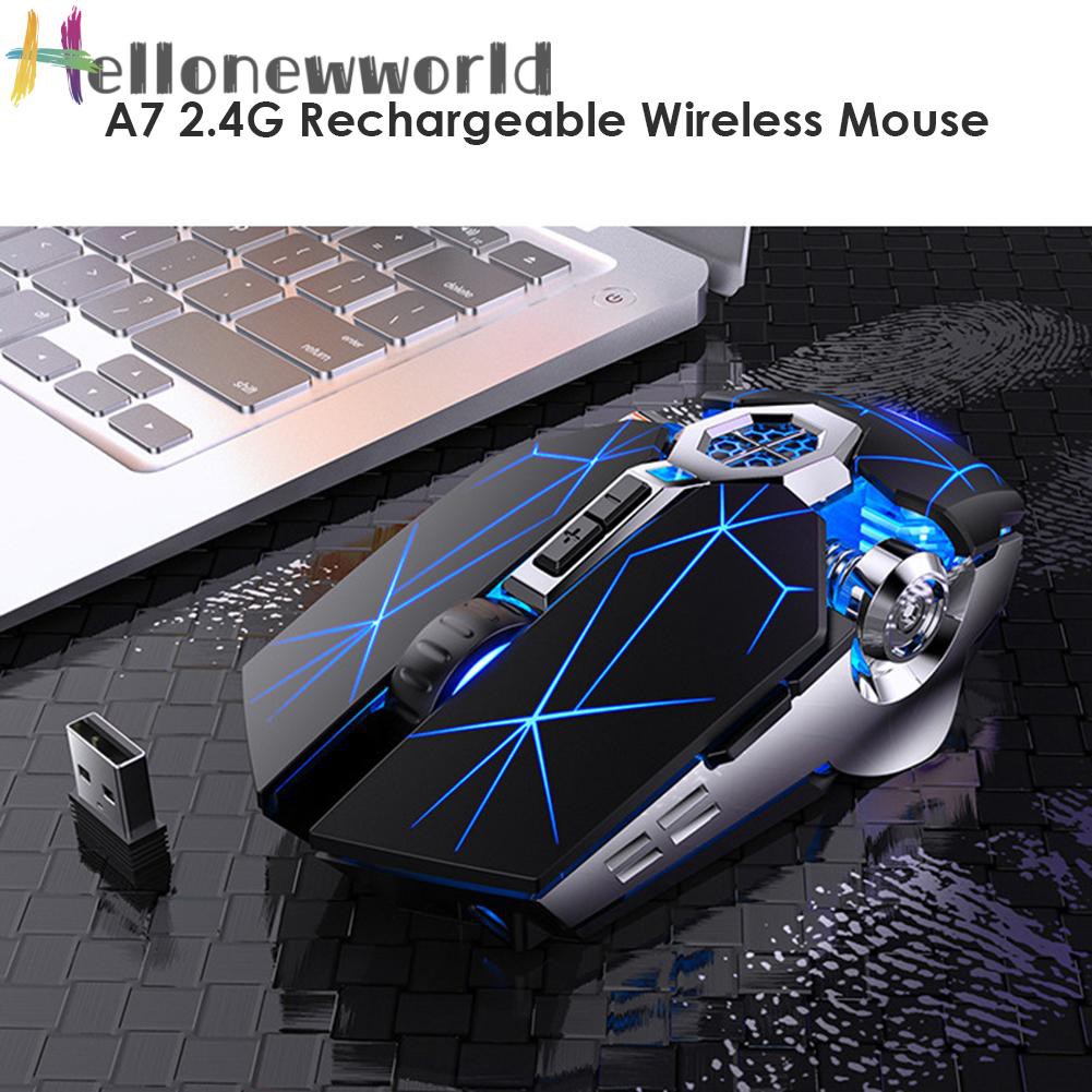 Chuột Không Dây Gaming Hellonewworld A7 2.4g 1600dpi