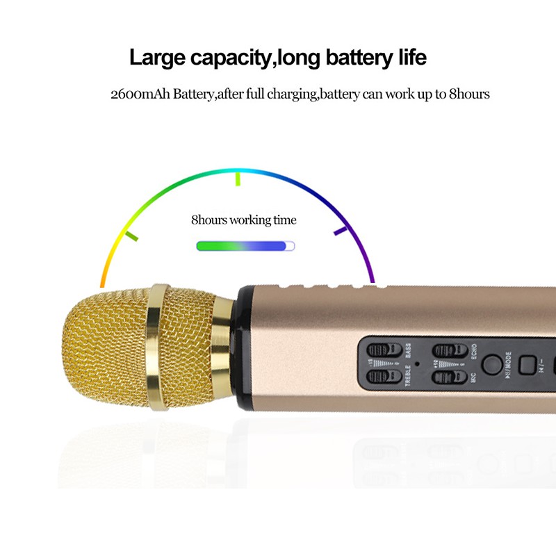 Micro bluetooth K6 Hát Karaoke Ghi Âm Giọng Hát