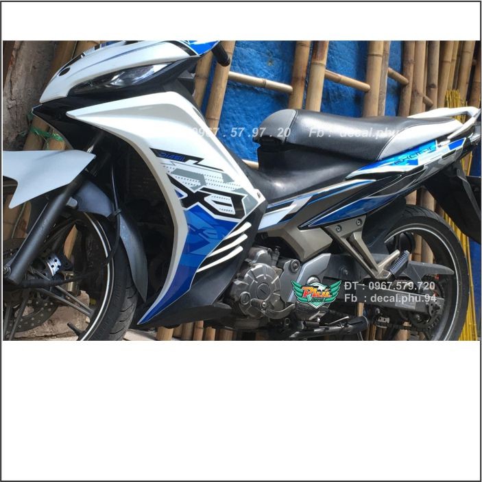 Tem Exciter 135 Xanh Trắng Rời (V)