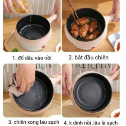 nồi điện đa năng 3 công dụng chiên , xào,  hấp.