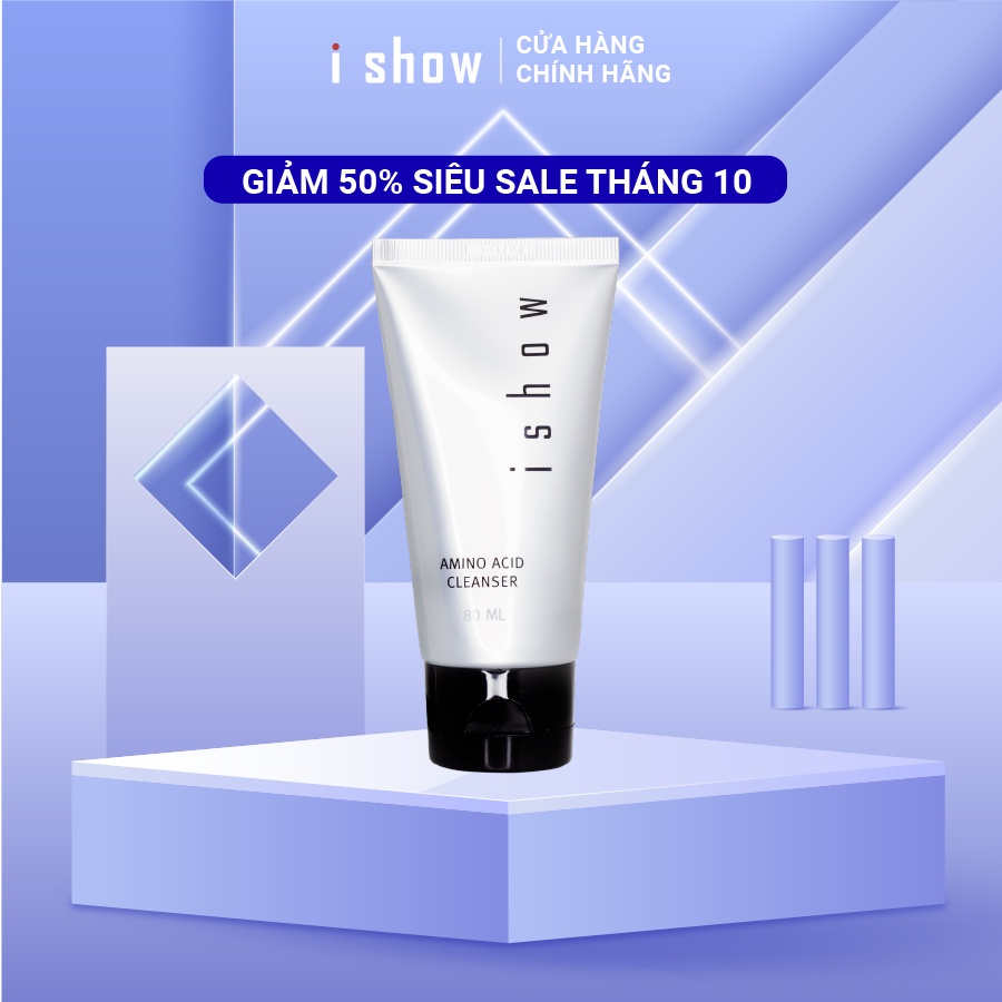 Sữa Rửa Mặt ISHOW Sạch Sâu  Amino Acid Cleanser Dung Tích 80g Giúp Da Lấy Sạch Bụi Bẩn [ TẶNG KÈM ĐỒNG HỒ ]