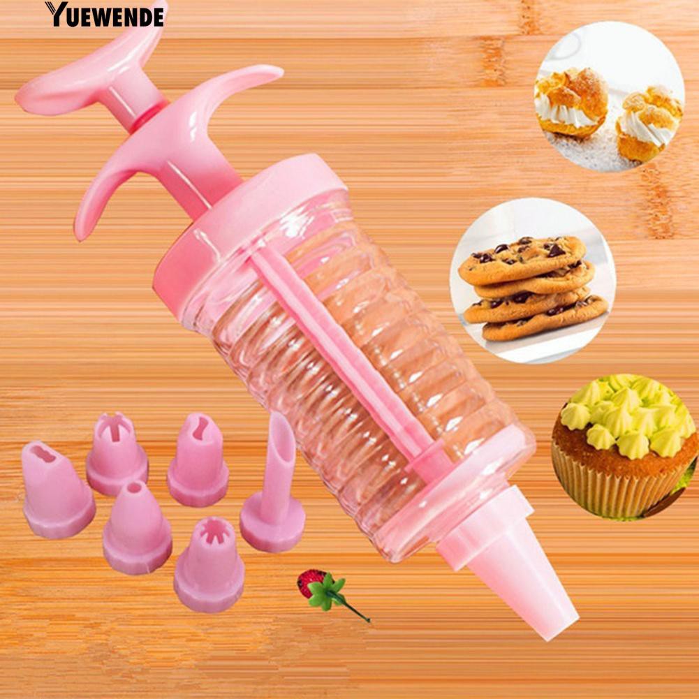 Bộ dụng cụ nhấn + 8 đuôi phun trang trí bánh cookie