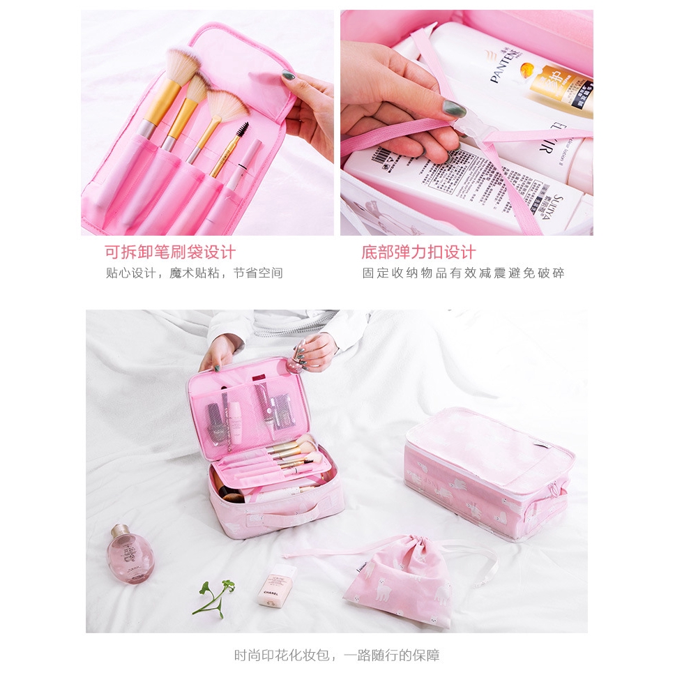 Túi nhỏ gọn dùng đựng mỹ phẩm đồ vệ sinh cá nhân cho nữ khi đi du lịch