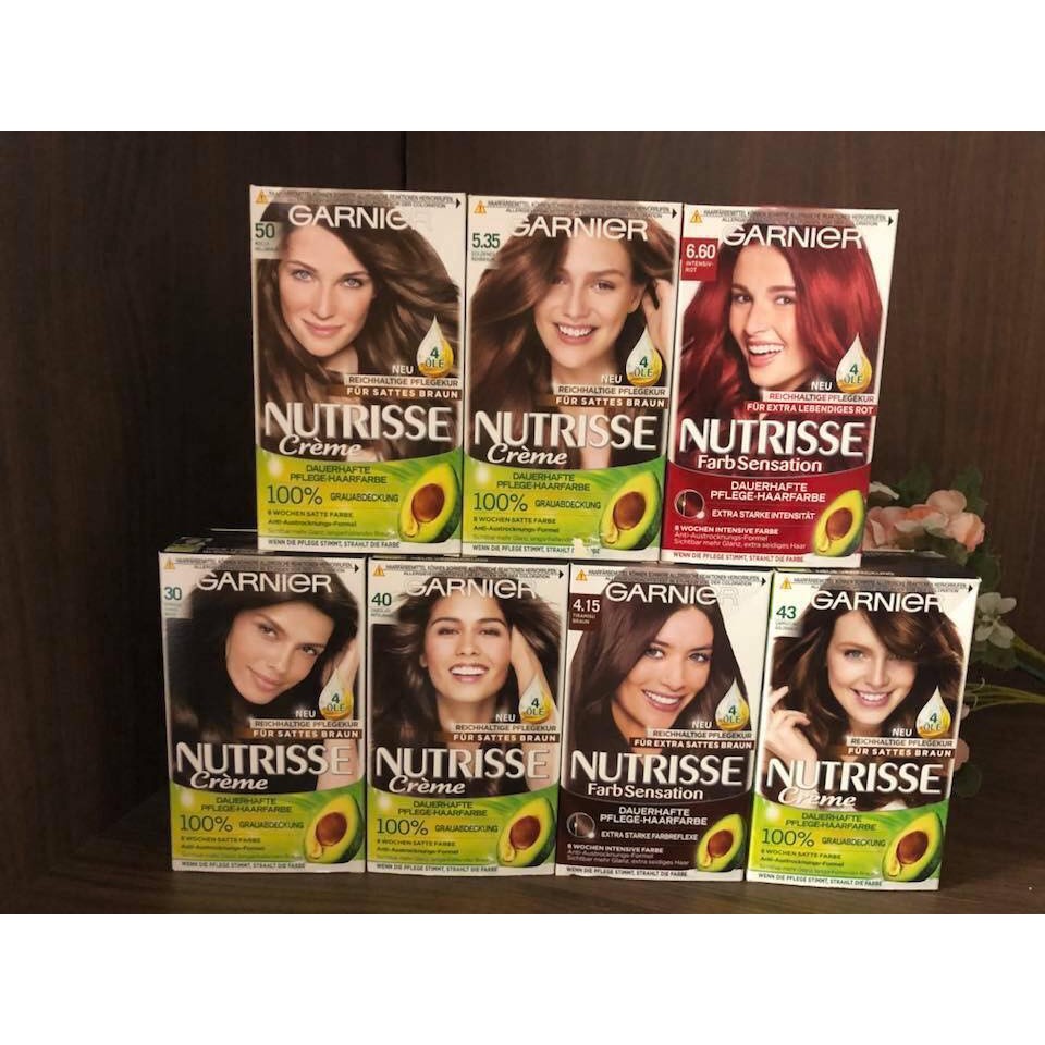 Nhuộm tóc Garnier nutrisse Creme của Đức {Germany Authentic}
