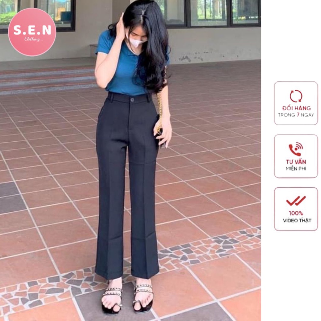 Quần tây ống loe nhẹ big size S-2XL