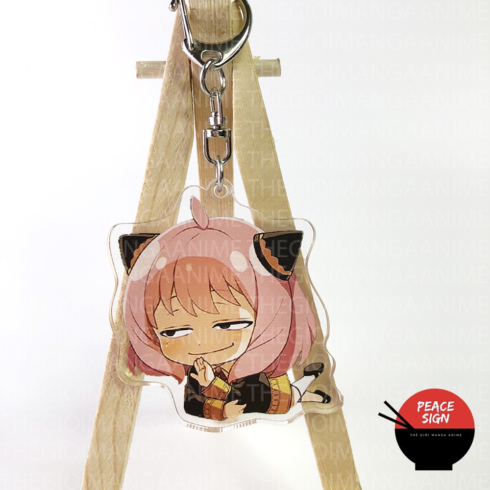 Móc khóa in hình SPY X FAMILY ver NẰM - GIA ĐÌNH ĐIỆP VIÊN anime chibi mica trong acrylic