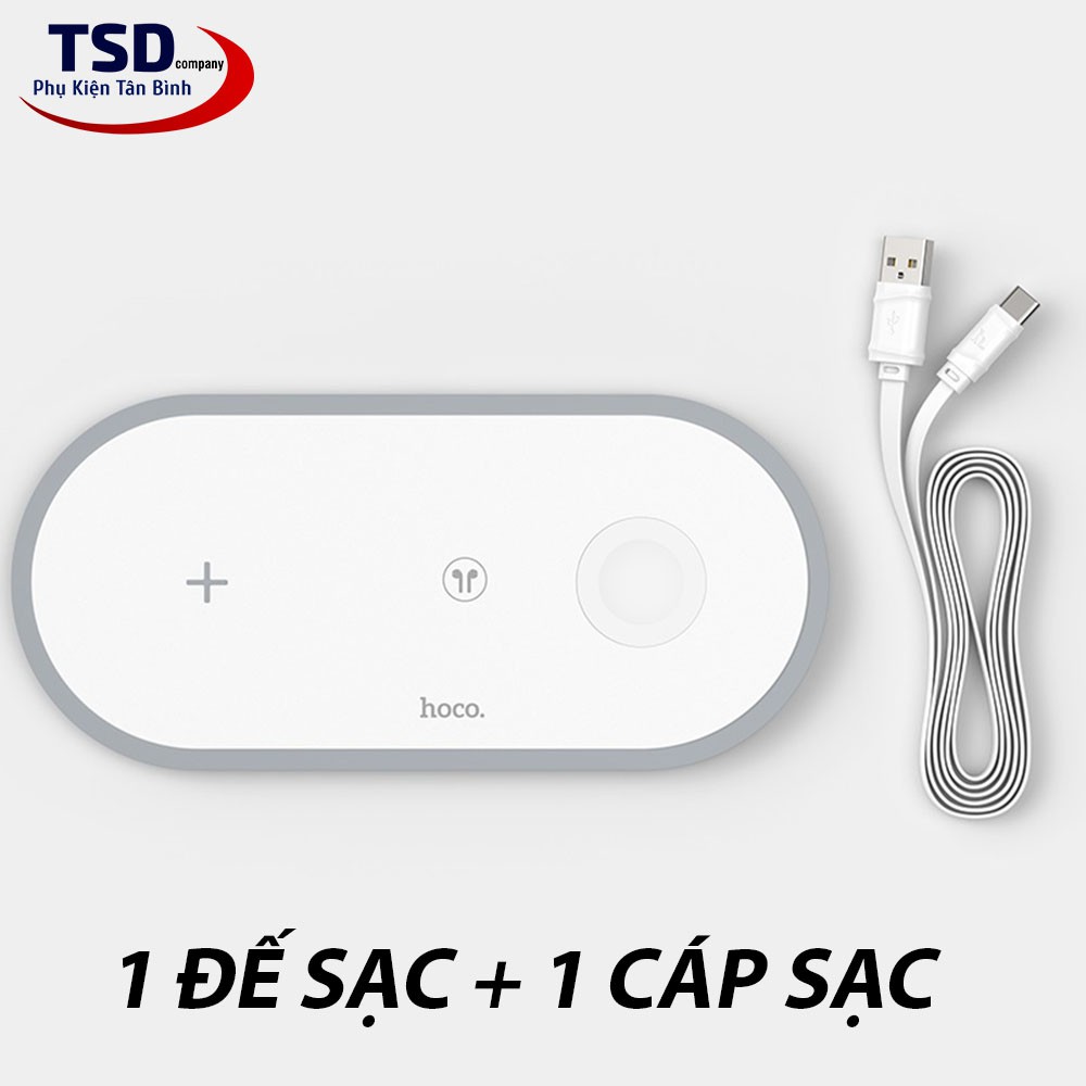 [Mã 267ELSALE hoàn 7% đơn 300K] Đế Sạc Không Dây 3 in 1 Hoco CW24 Chính Hãng