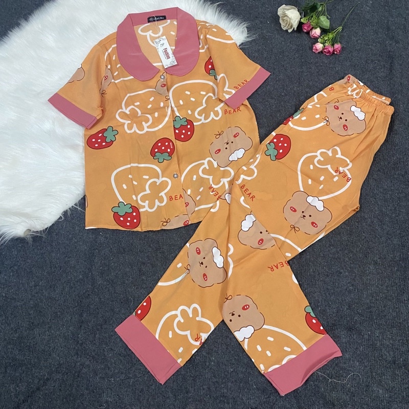 Bộ mago cổ sen tay ngắn quần dài có túi