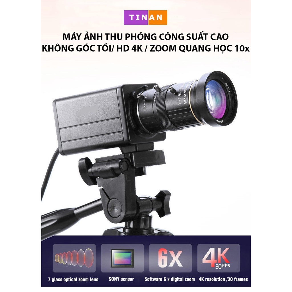 [USB, 4K] Webcam HD 4K C260/ C280, Lấy Nét Tự Động, Zoom 10X, Dùng Cho Cuộc Họp.