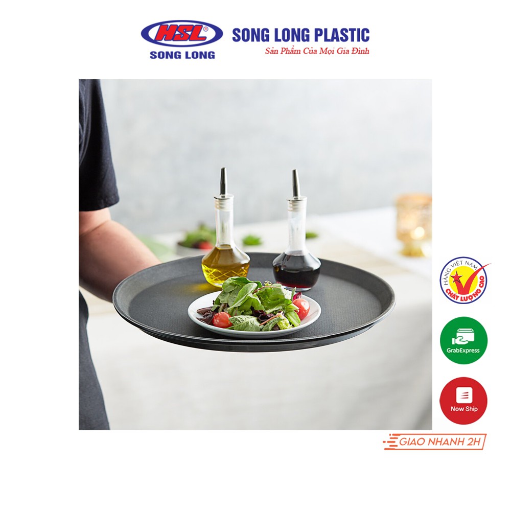 Khay Phục Vụ Chống Trơn Song Long Plastic 2614 100% nhựa nguyên sinh, an toàn thực phẩm