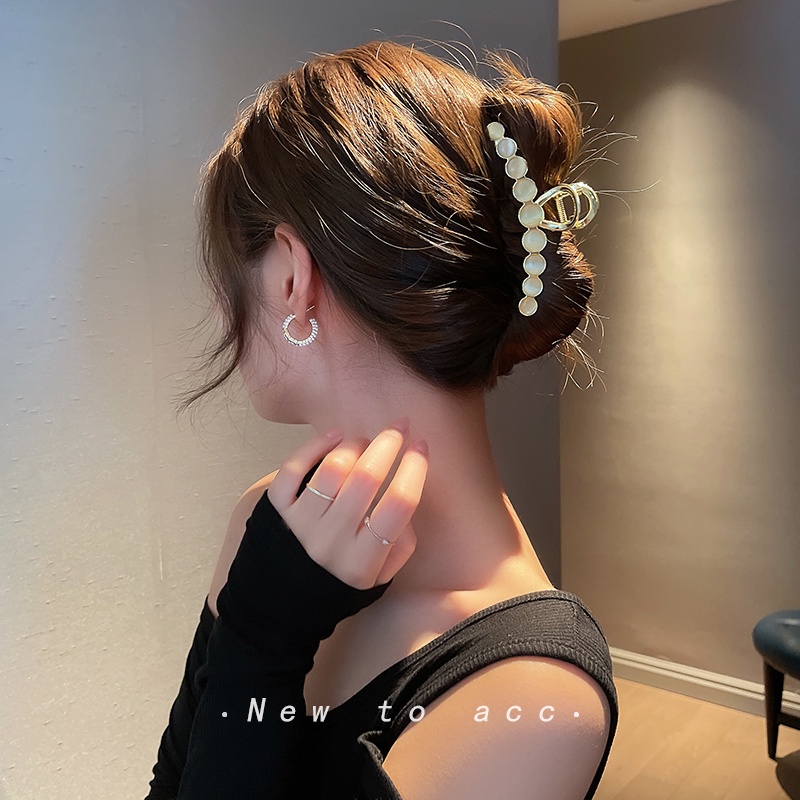 Kẹp Tóc Hình Cá Mập Đính Đá Opal Thời Trang Cho Nữ