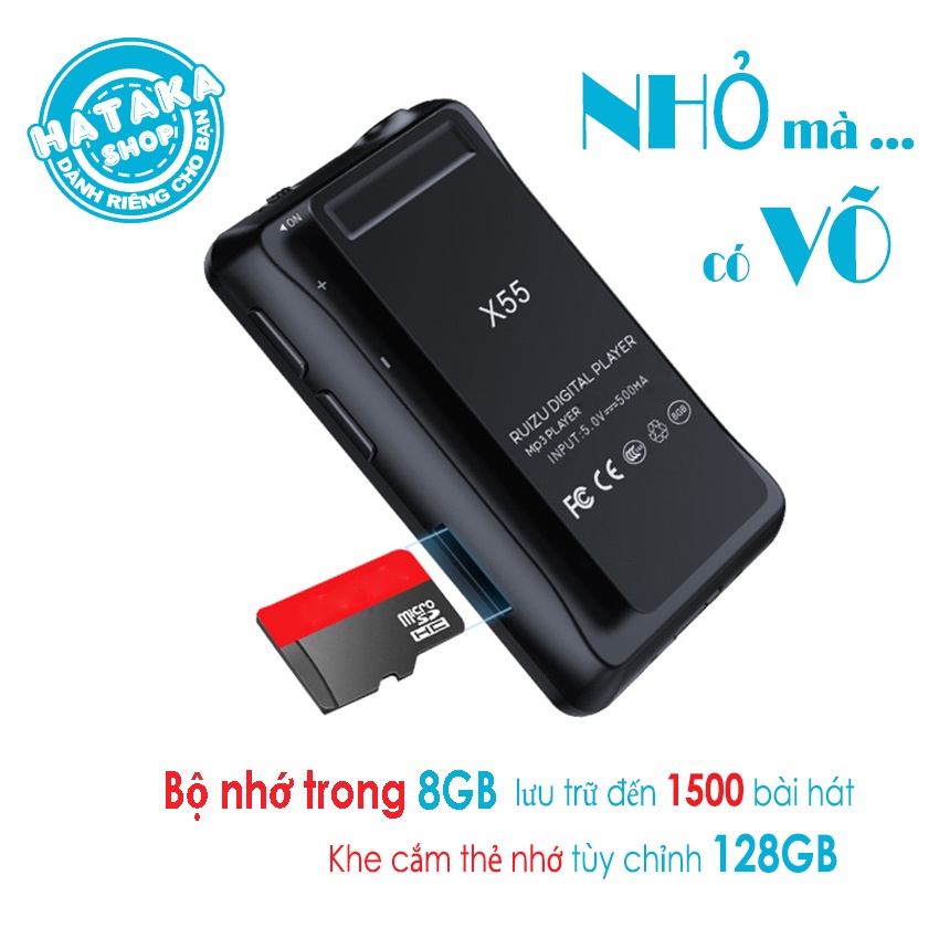 Máy Nghe Nhạc bluetooth RUIZU X55 thể thao