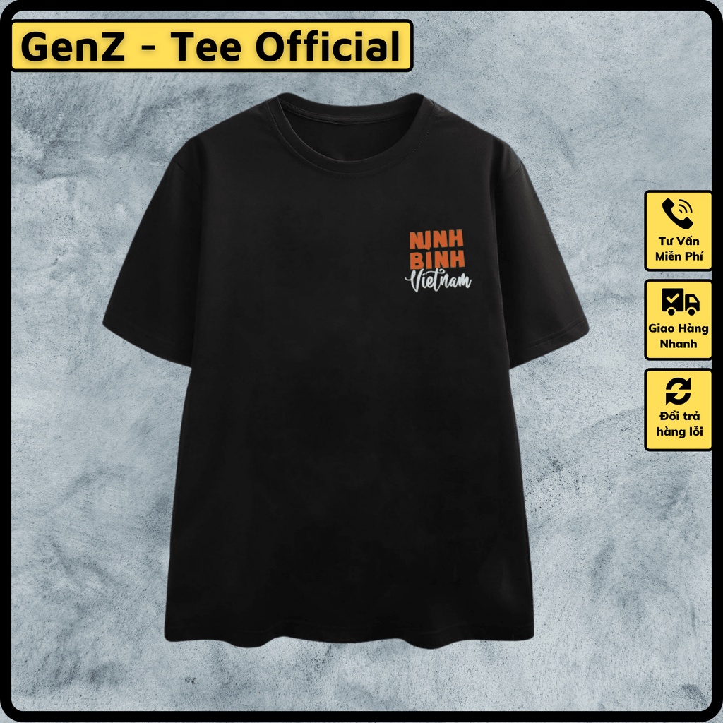 Áo Thun Local Brand Tỉnh Ninh Bình, Áo 63 Tỉnh Thành Nam Nữ Form Rộng Unisex Genz Cá Tính