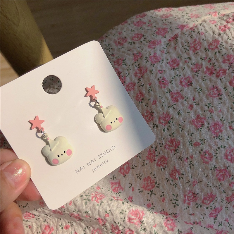 Bông Tai Hình Bánh Quy Ngôi Sao Kiểu Nhật Bản Dễ Thương Cho Nữ