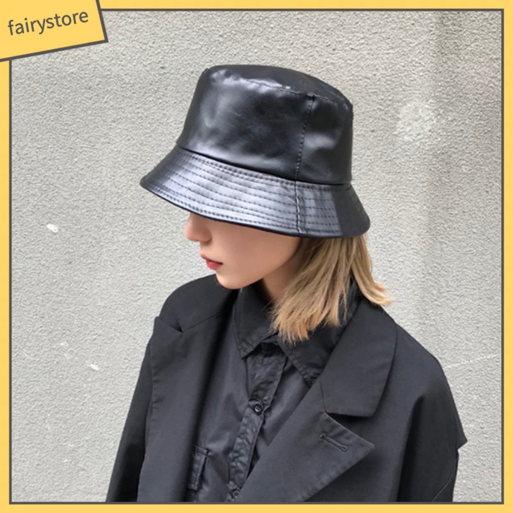 Mũ xô da màu trơn phong cách mùa đông thời trang cho nữ