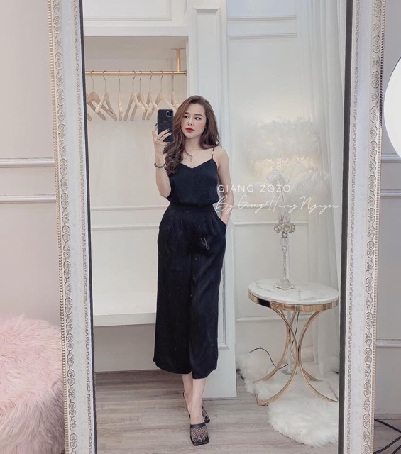 Set áo lụa 2 dây kèm quần suông 3 màu
