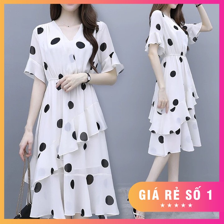 ĐẦM CHẤM BI TẦNG SIÊU XINH A5 ĐỦ SIZE S,M,L,Xl,XXL