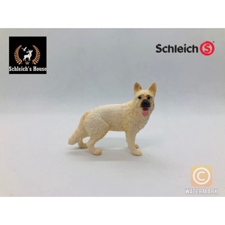 Mô hình động vật Schleich chính hãng Chó german shepherd trắng 97700 - Schleich House
