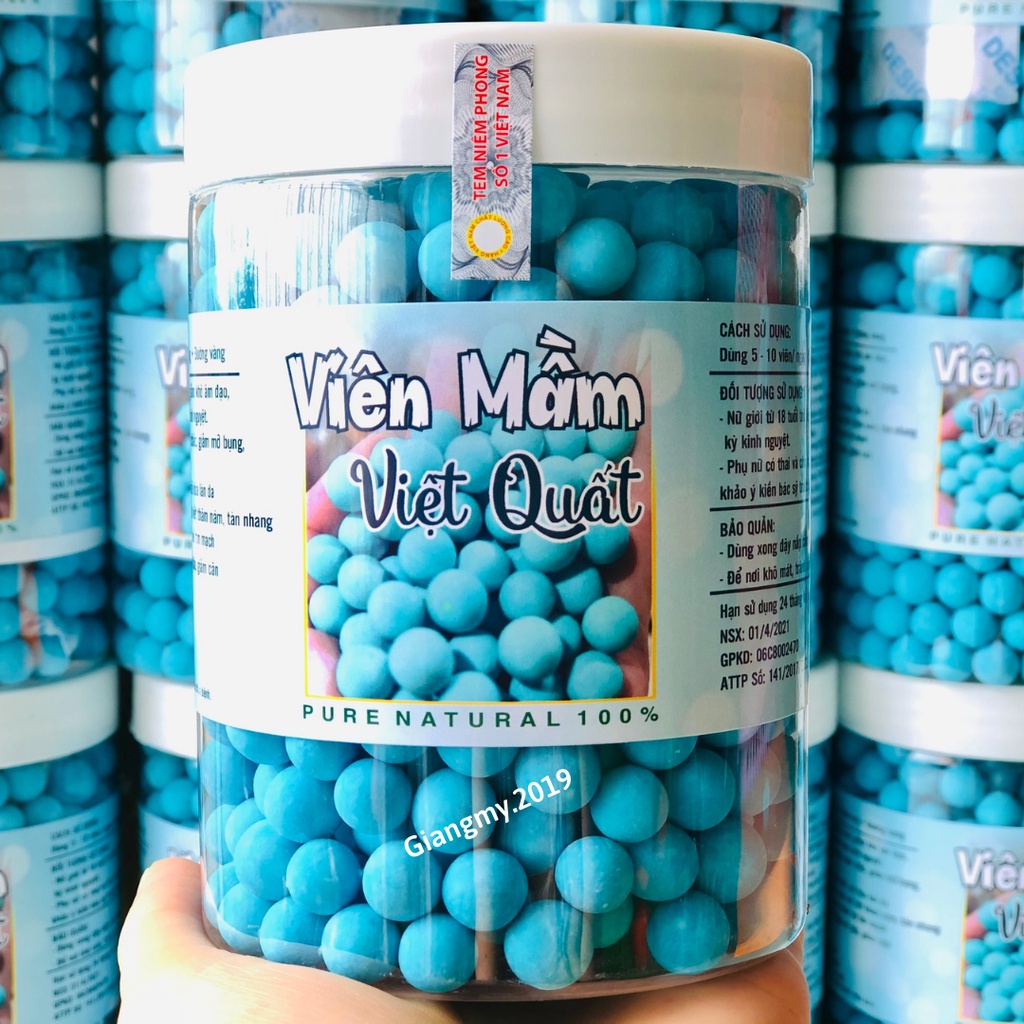 Hộp 500gr Viên Mầm Việt Quất, Viên Mầm Đậu Nành Tăng Vòng 1 Nở Ngực Đẹp Da - Handmade